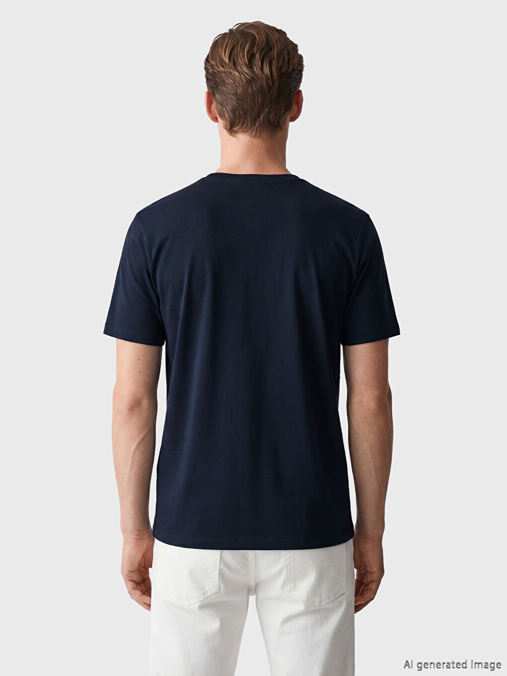 Crew Neck Embroidered Men's T-Shirt-3
