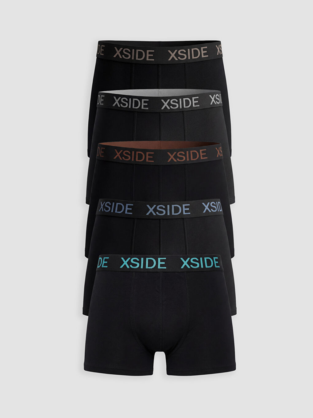 Siyah Standart Kalıp Pamuklu Esnek Erkek Boxer 5'li