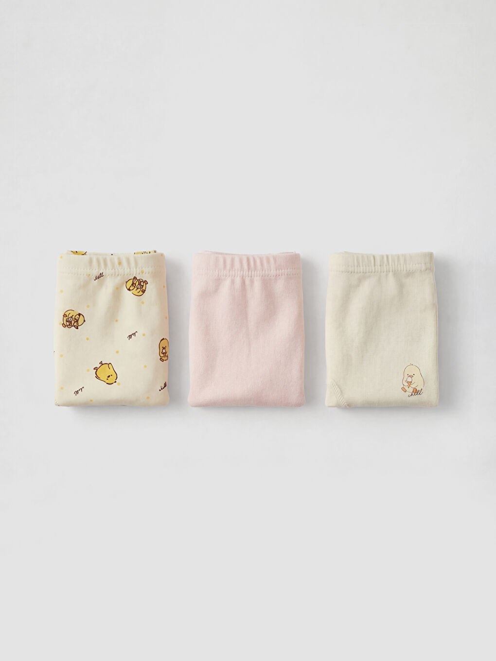Ekru Kız Çocuk Boxer 3'lü