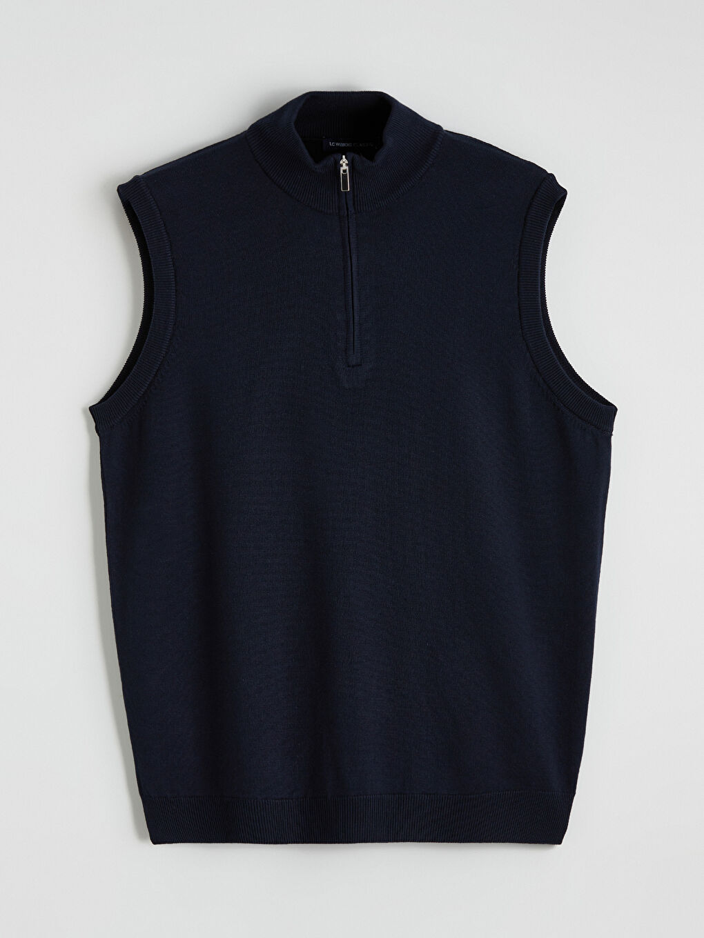 Lacivert Dik Yaka Erkek Triko Süveter