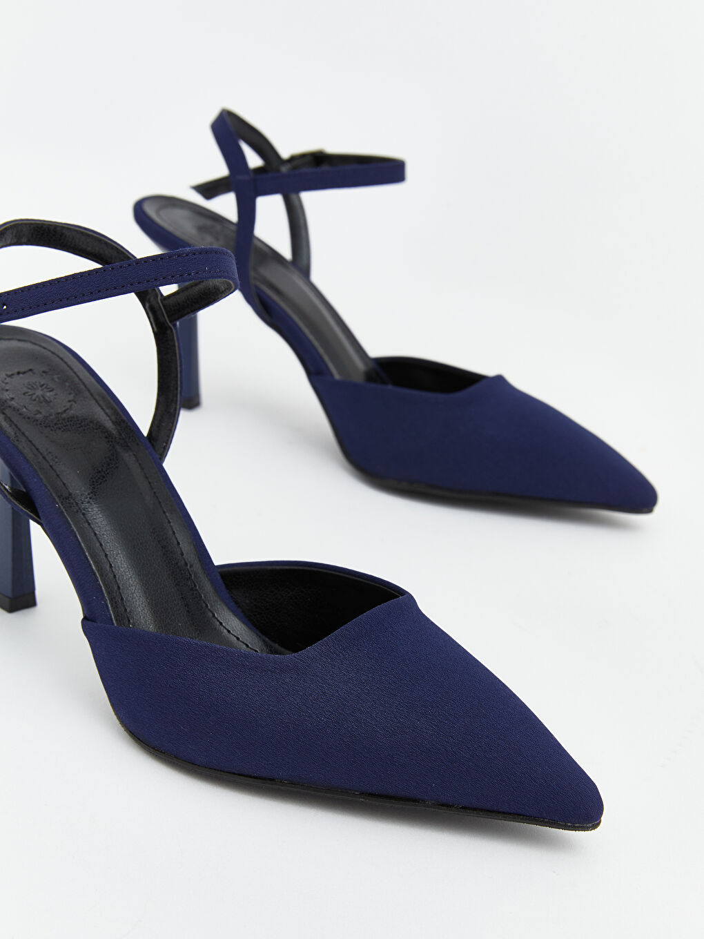 Lacivert Sivri Burun Kadın Topuklu Ayakkabı-2