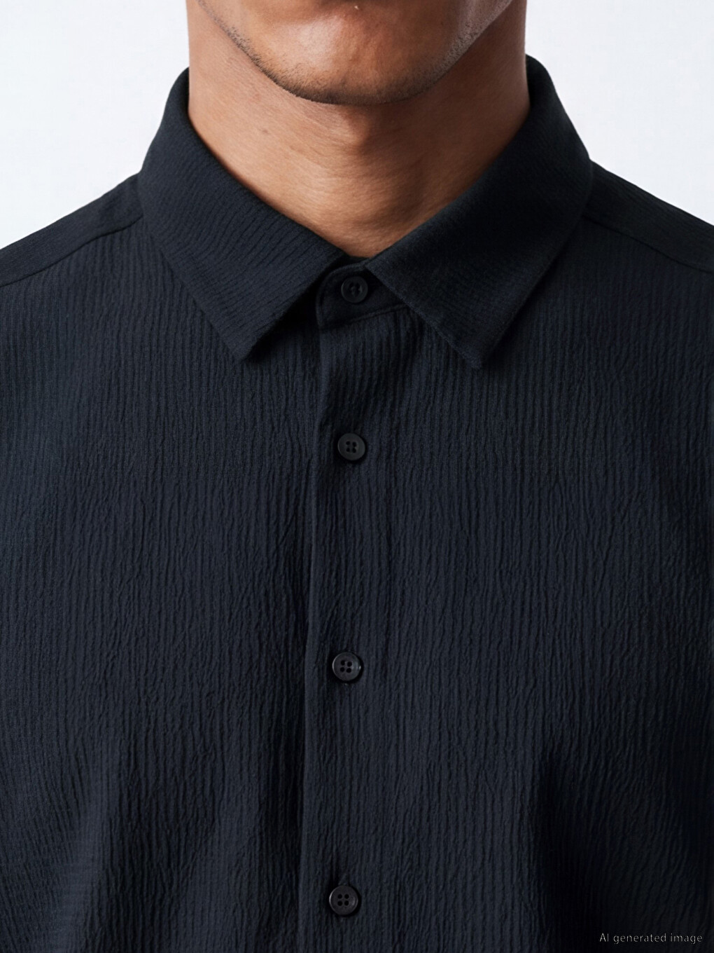 Regular Fit Men's Textured Shirt-2