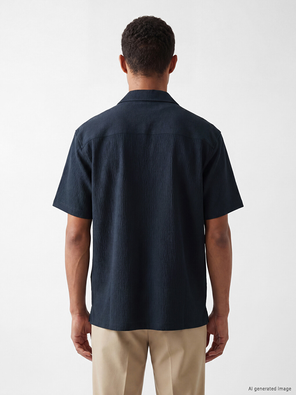 Regular Fit Men's Textured Shirt-3