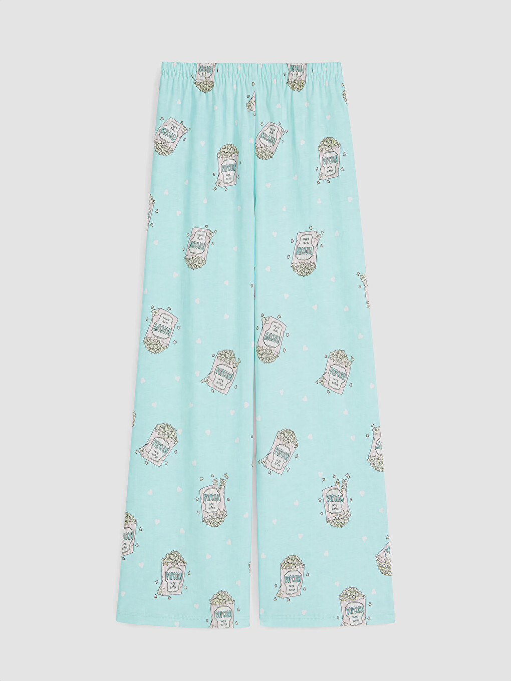 Turkuaz Desenli Kadın Pijama Altı-3