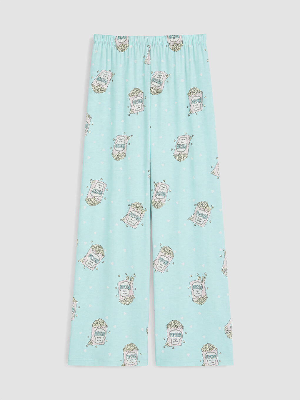 Turkuaz Desenli Kadın Pijama Altı-1