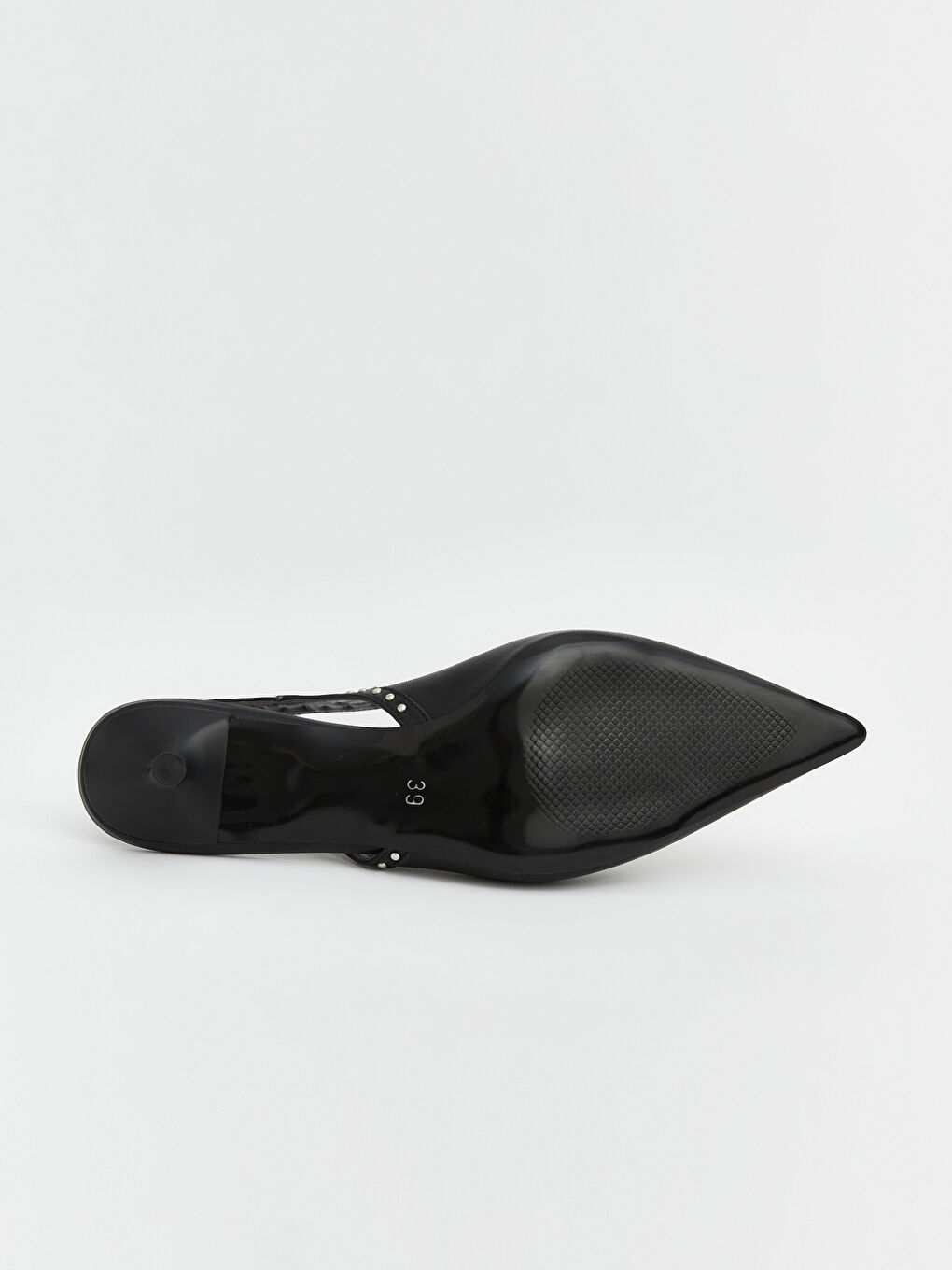 Siyah Sivri Burun Kadın Topuklu Ayakkabı-3