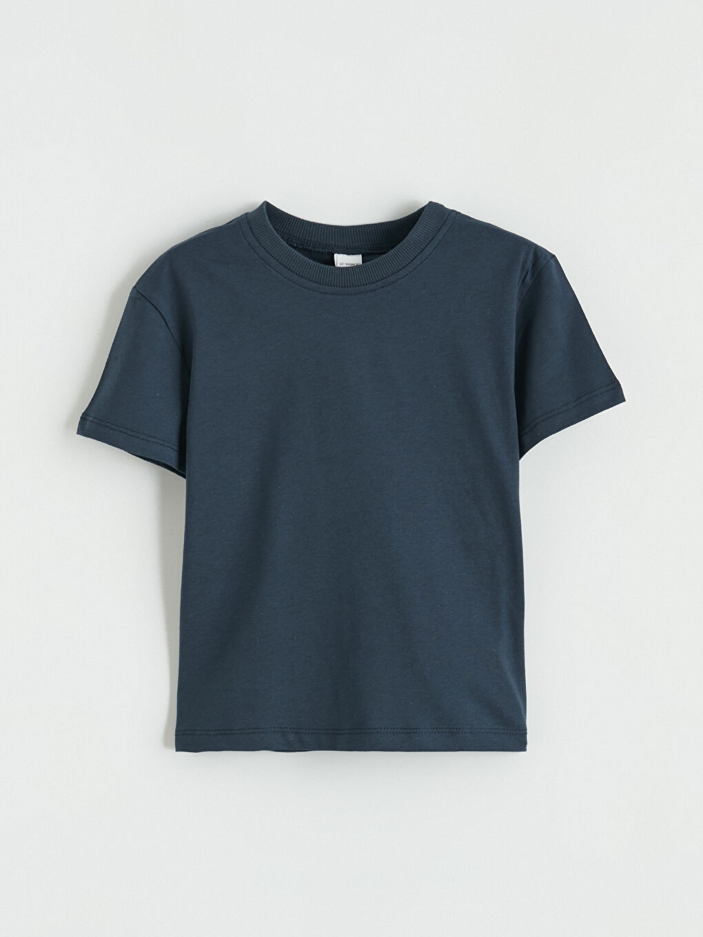 Lacivert Bisiklet Yaka Erkek Çocuk Tişört