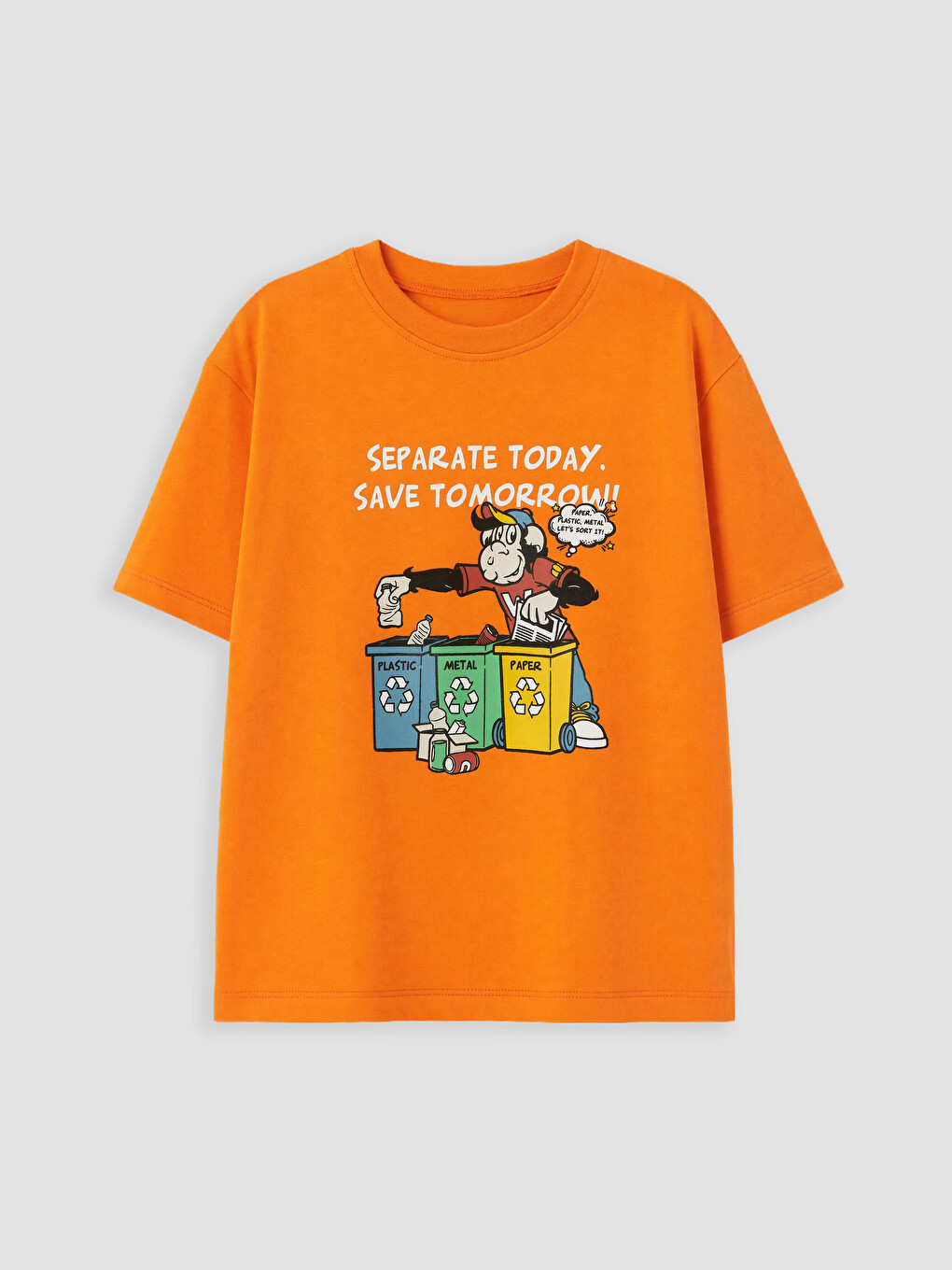 Crew Neck Printed Boys' T-Shirt