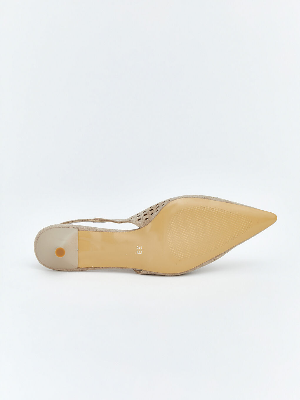 Bej Sivri Burun Kadın Topuklu Ayakkabı-3