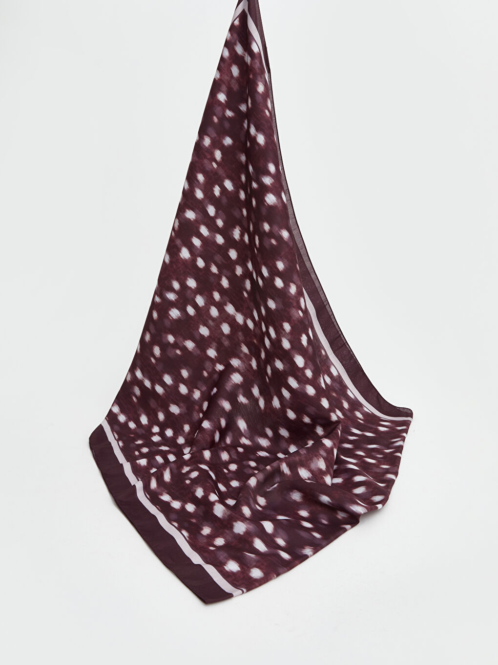 Mürdüm Desenli Kadın Şal