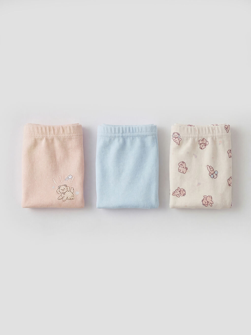 Pembe Desenli Kız Çocuk Boxer 3'lü