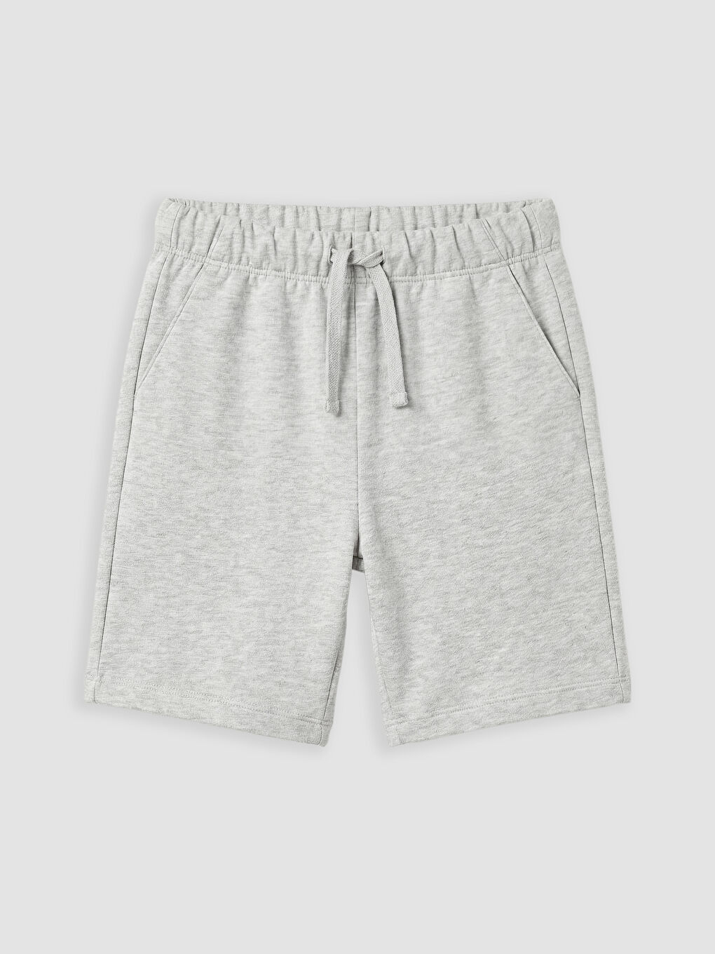 Gri Beli Bağlamalı Erkek Çocuk Şort-1