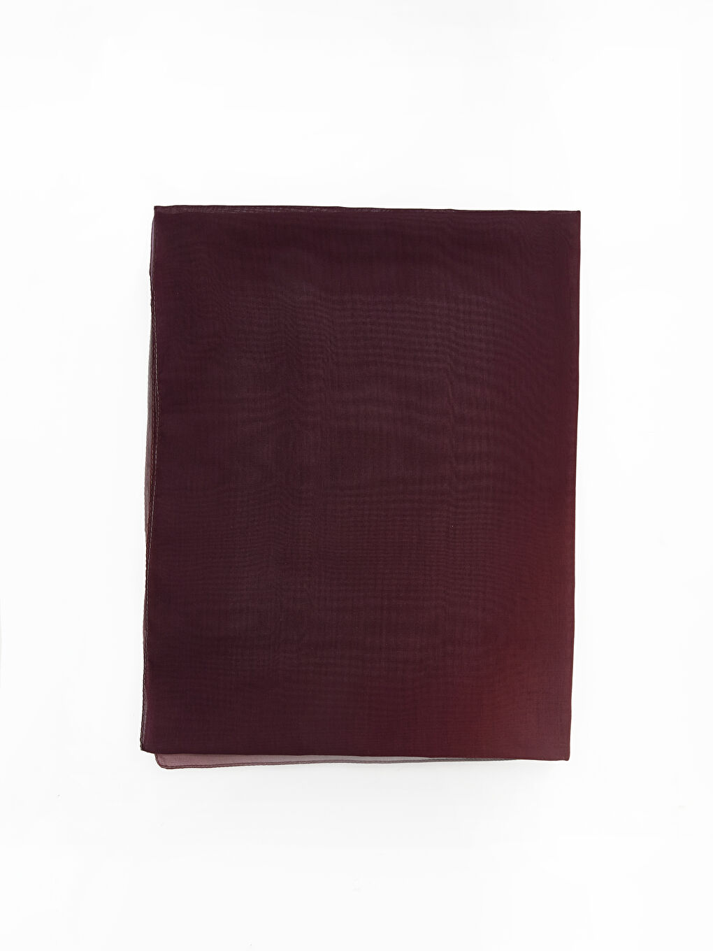 Mürdüm Renk Bloklu Kadın Şal-1