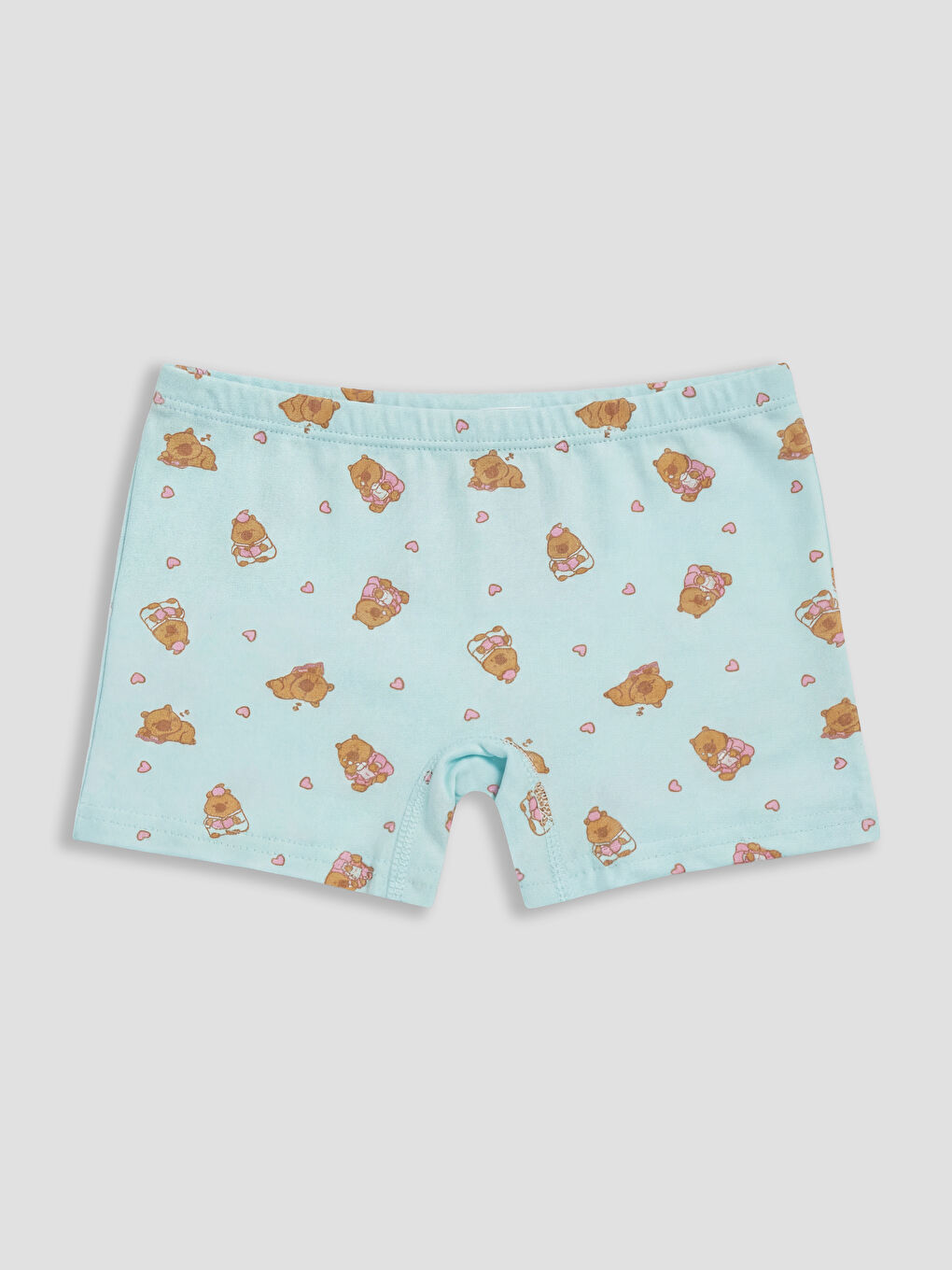 Turkuaz Baskılı Kız Çocuk 3'lü Boxer-3