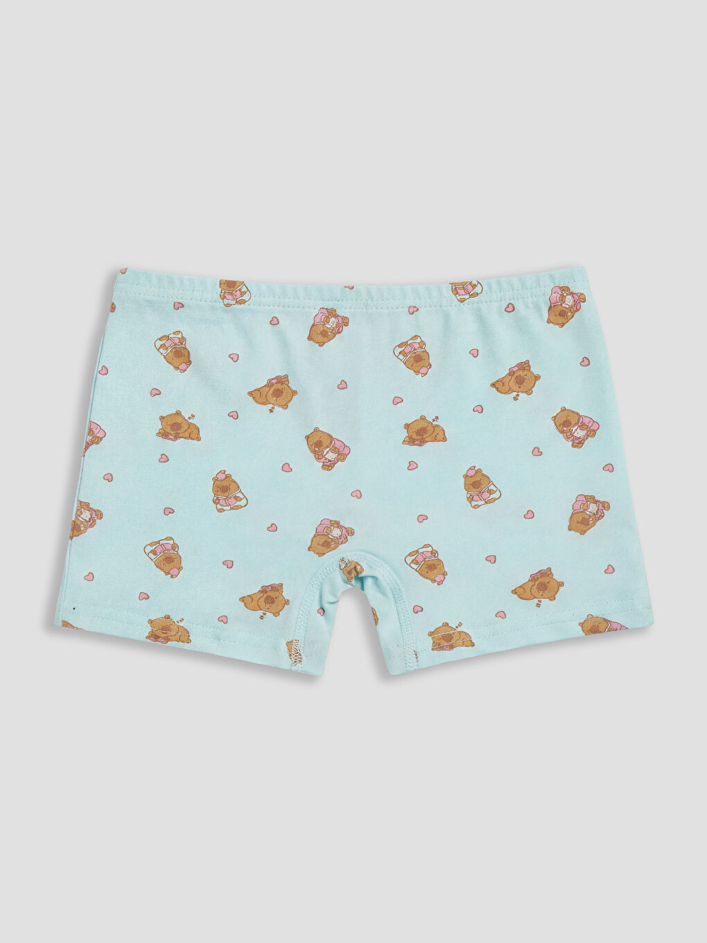 Turkuaz Baskılı Kız Çocuk 3'lü Boxer-4