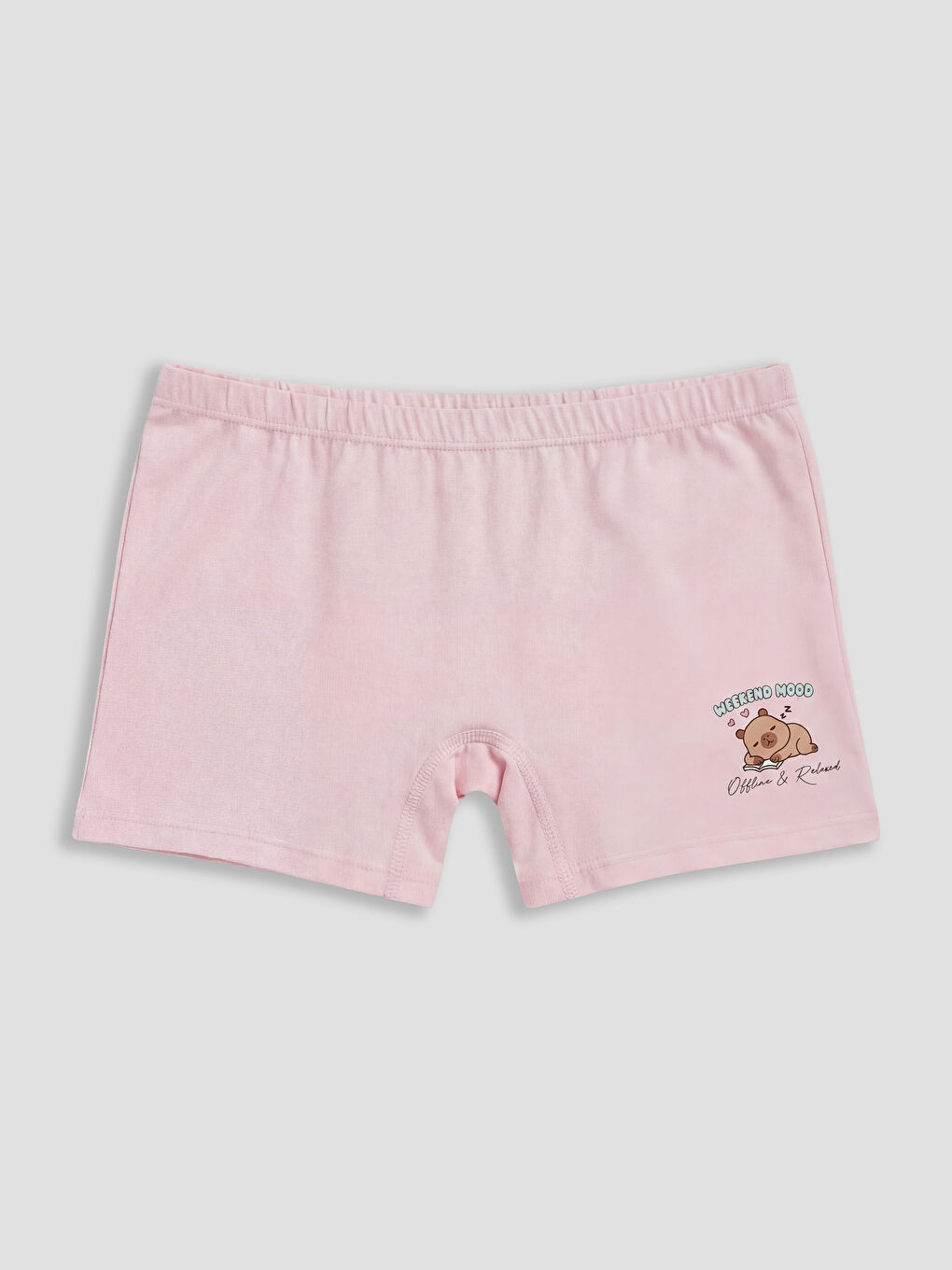 Turkuaz Baskılı Kız Çocuk 3'lü Boxer-7