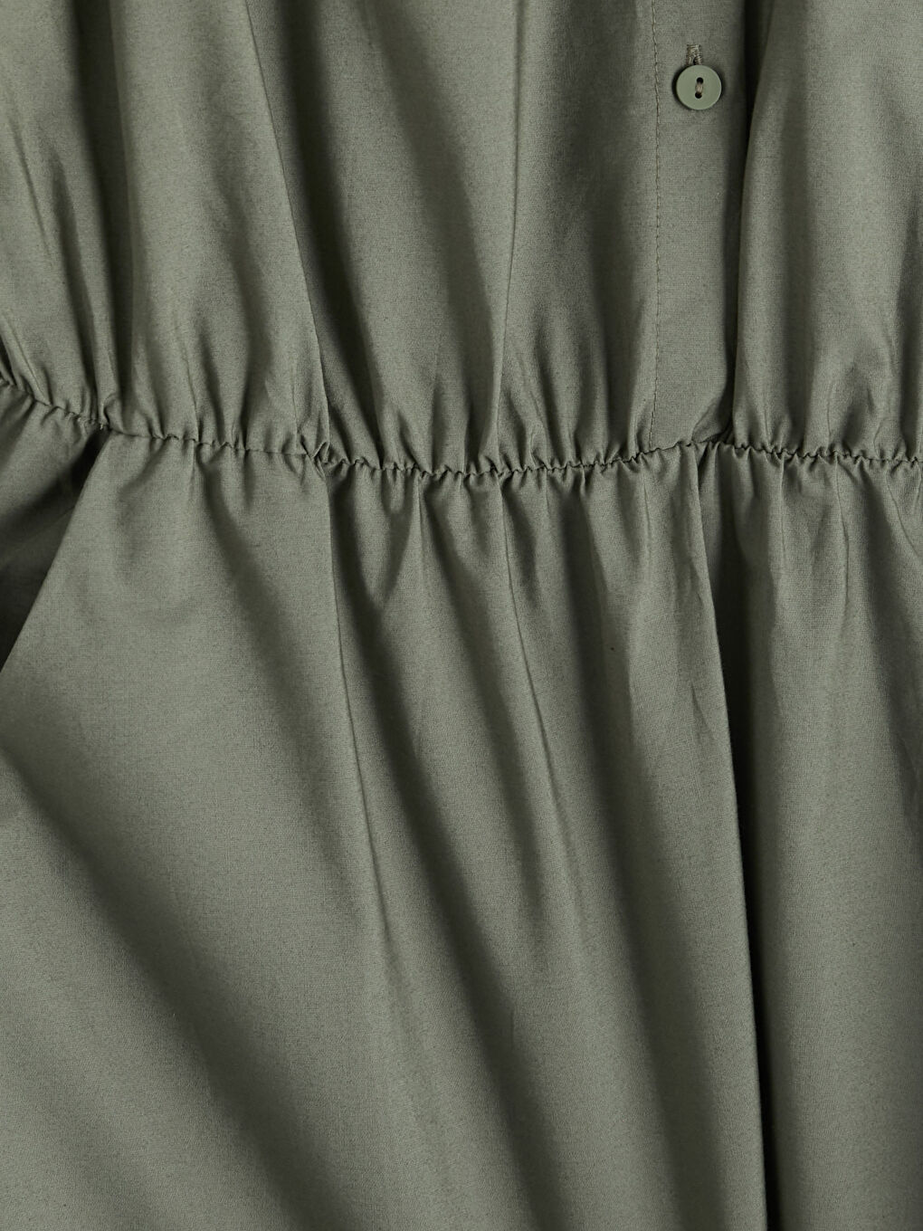 Yeşil Belden Oturtmalı A Kesim Elbise-3