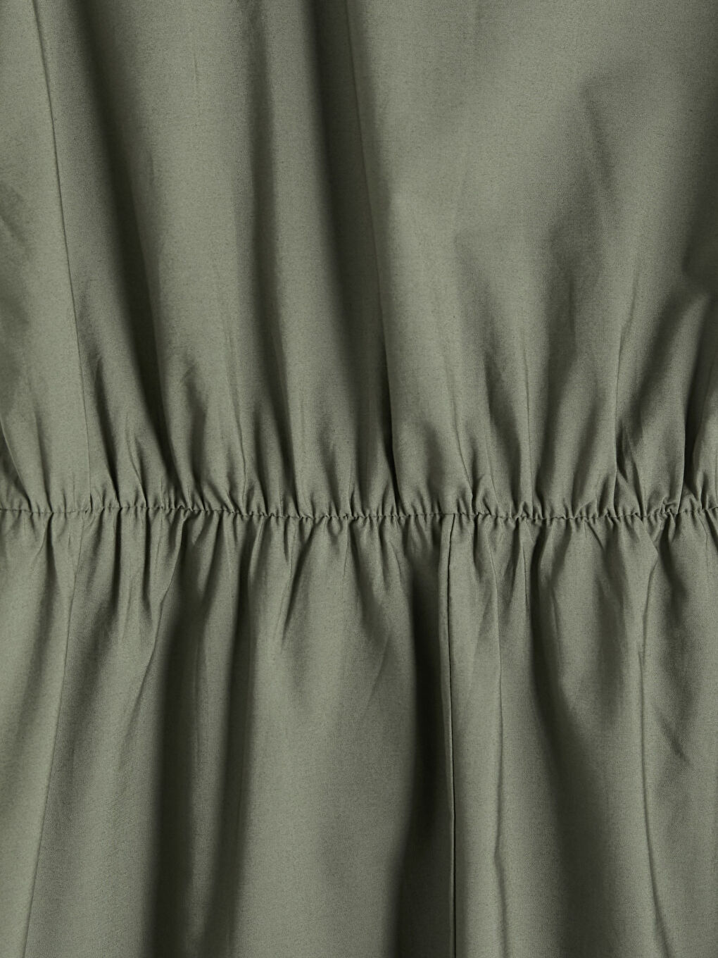 Yeşil Belden Oturtmalı A Kesim Elbise-4