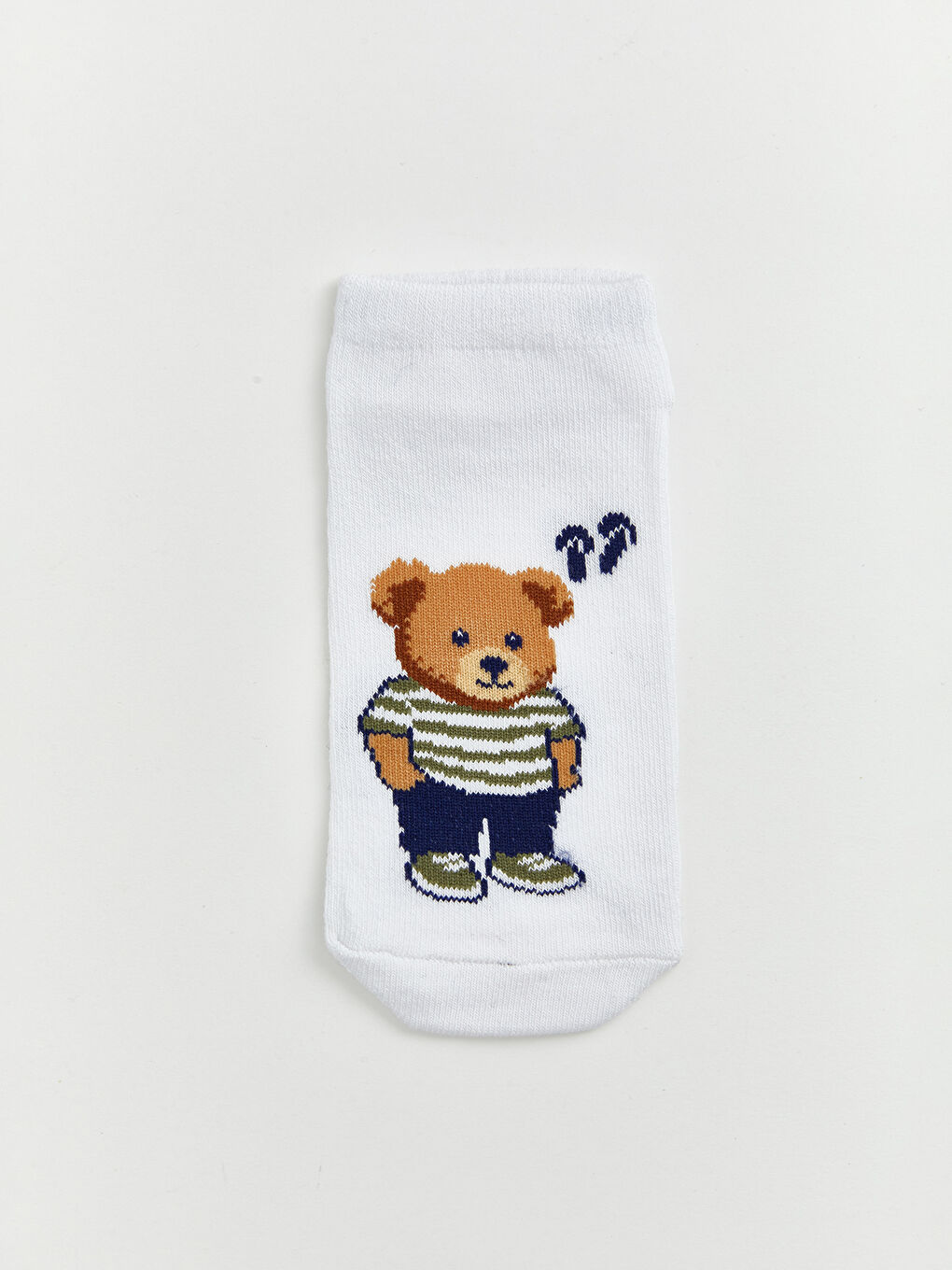 Karışık Ayı Teddy Desenli Erkek Çocuk Patik Çorap 5'li-1