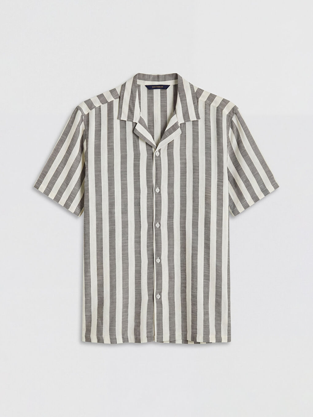 Kahverengi Regular Fit Çizgili Erkek Gömlek