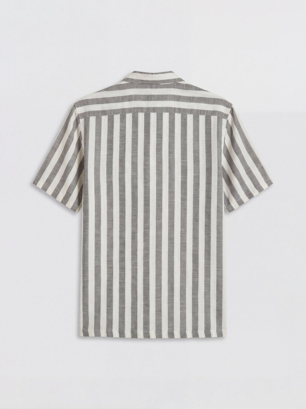 Kahverengi Regular Fit Çizgili Erkek Gömlek-1