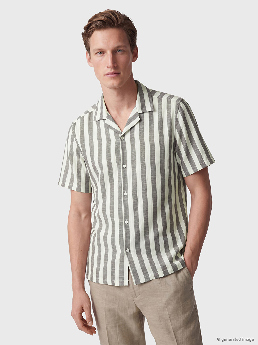 Regular Fit Striped Men's Shirt