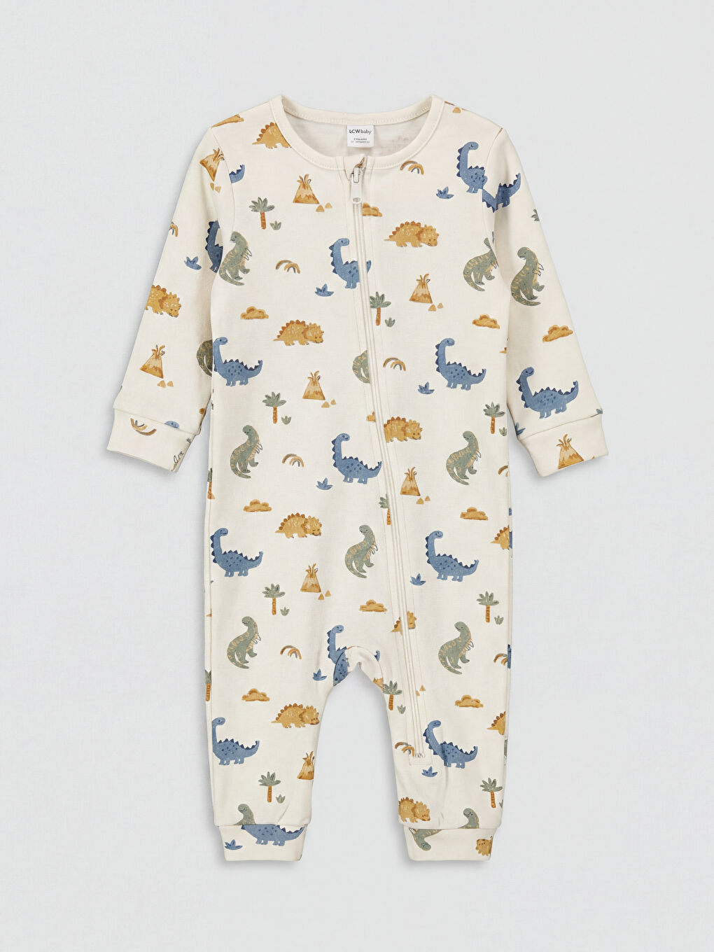 Crew Neck Printed Baby Boys' Jumpsuit