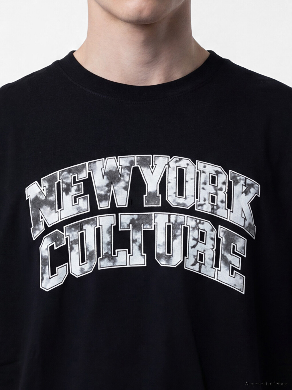 Crew Neck New York Printed Men's T-shirt-2