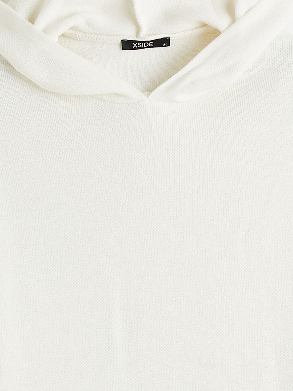 Ekru Kapüşonlu Erkek Triko Kazak-5