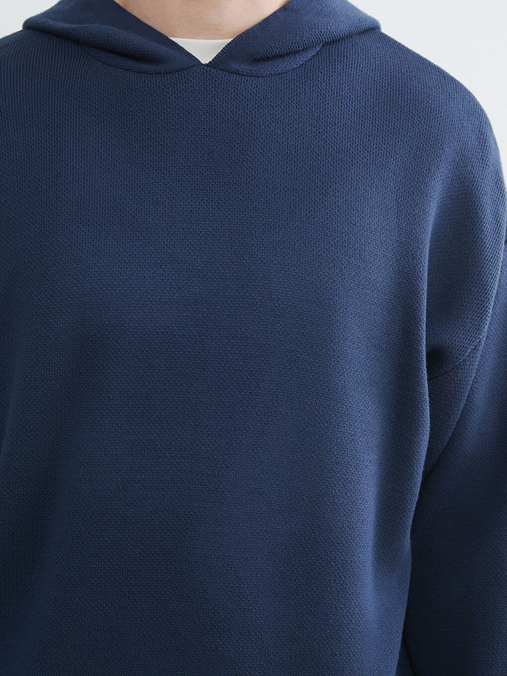 İndigo Regular Fit Kapüşonlu Erkek Triko Kazak-2