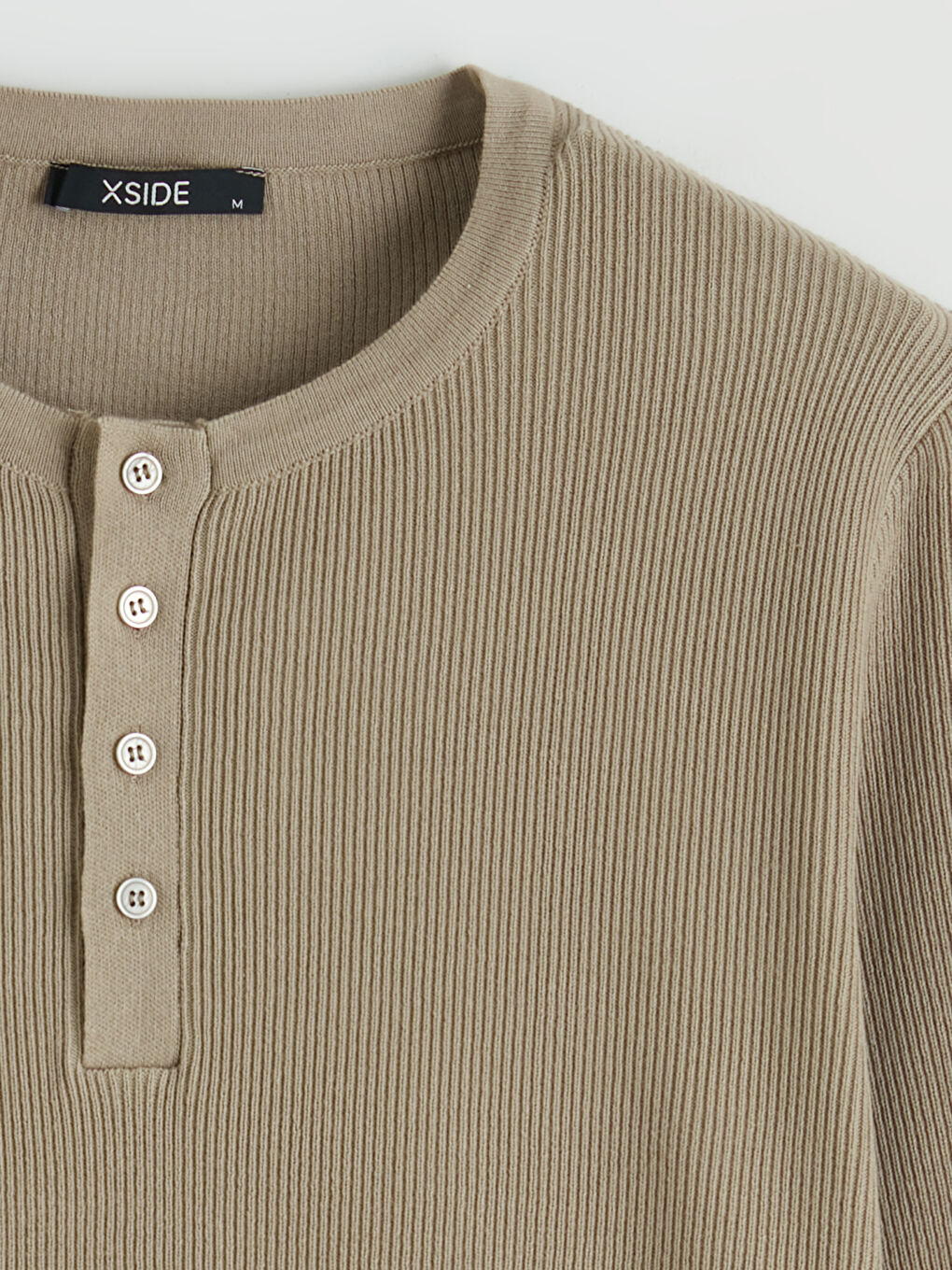 Haki Bisiklet Yaka Erkek Triko Kazak-1