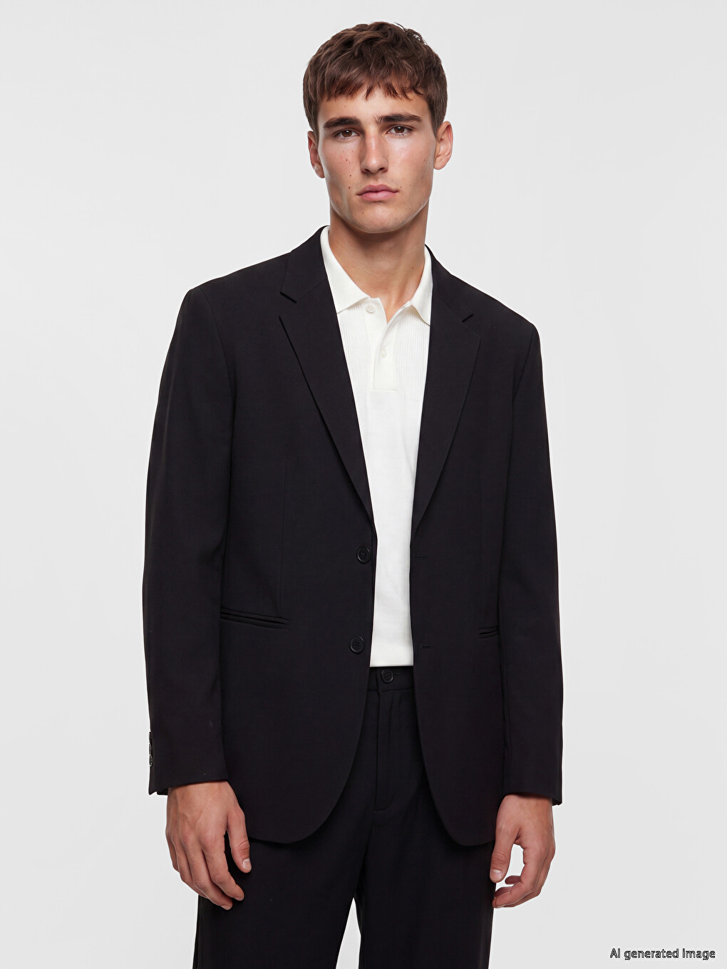 Siyah Regular Fit Erkek Blazer Ceket