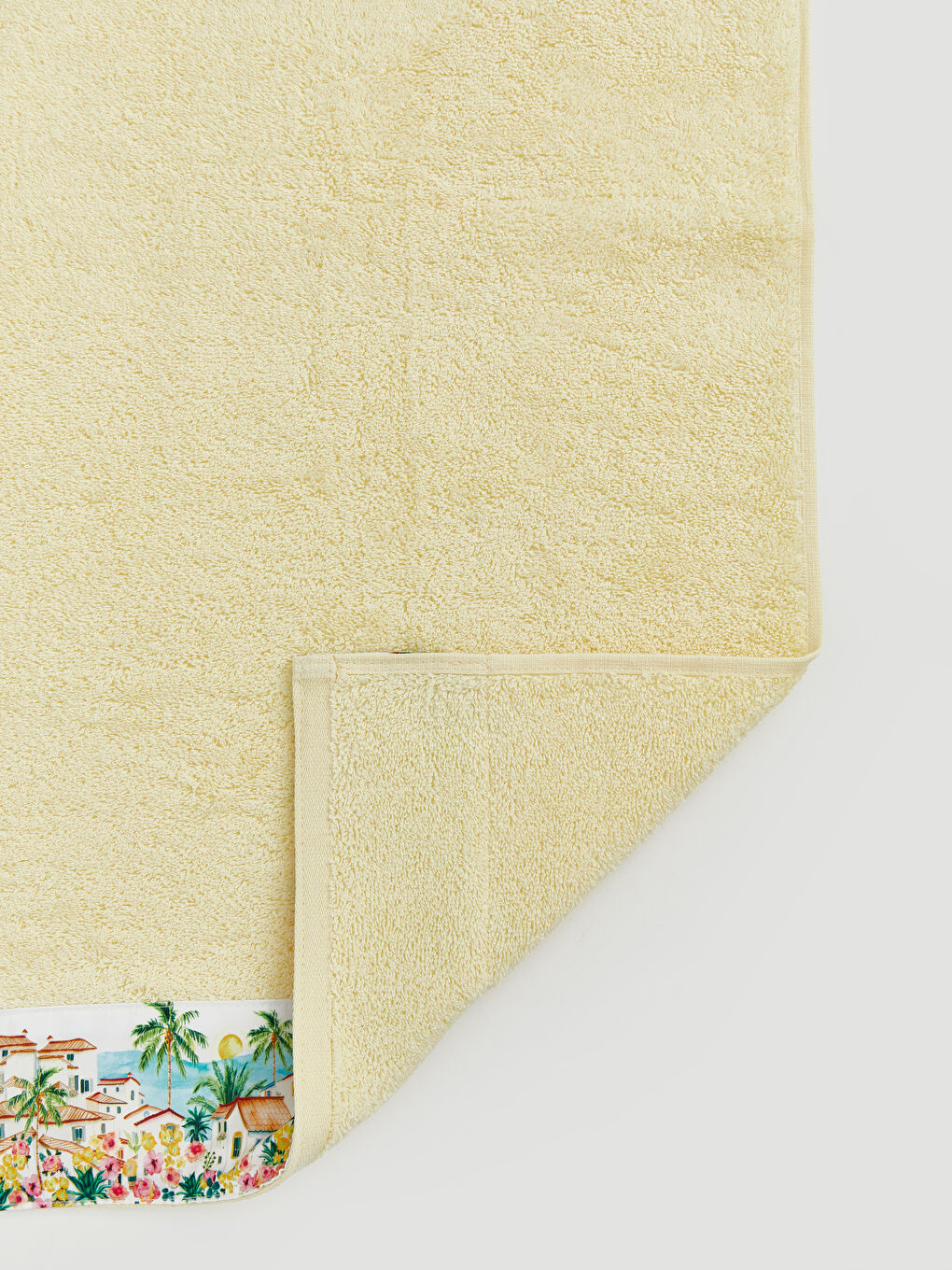 Sarı Baskılı Pamuklu Yüz Havlusu 50x80 cm-4