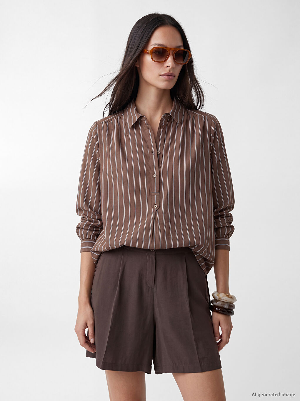 Striped Women's Shirt Tunic
