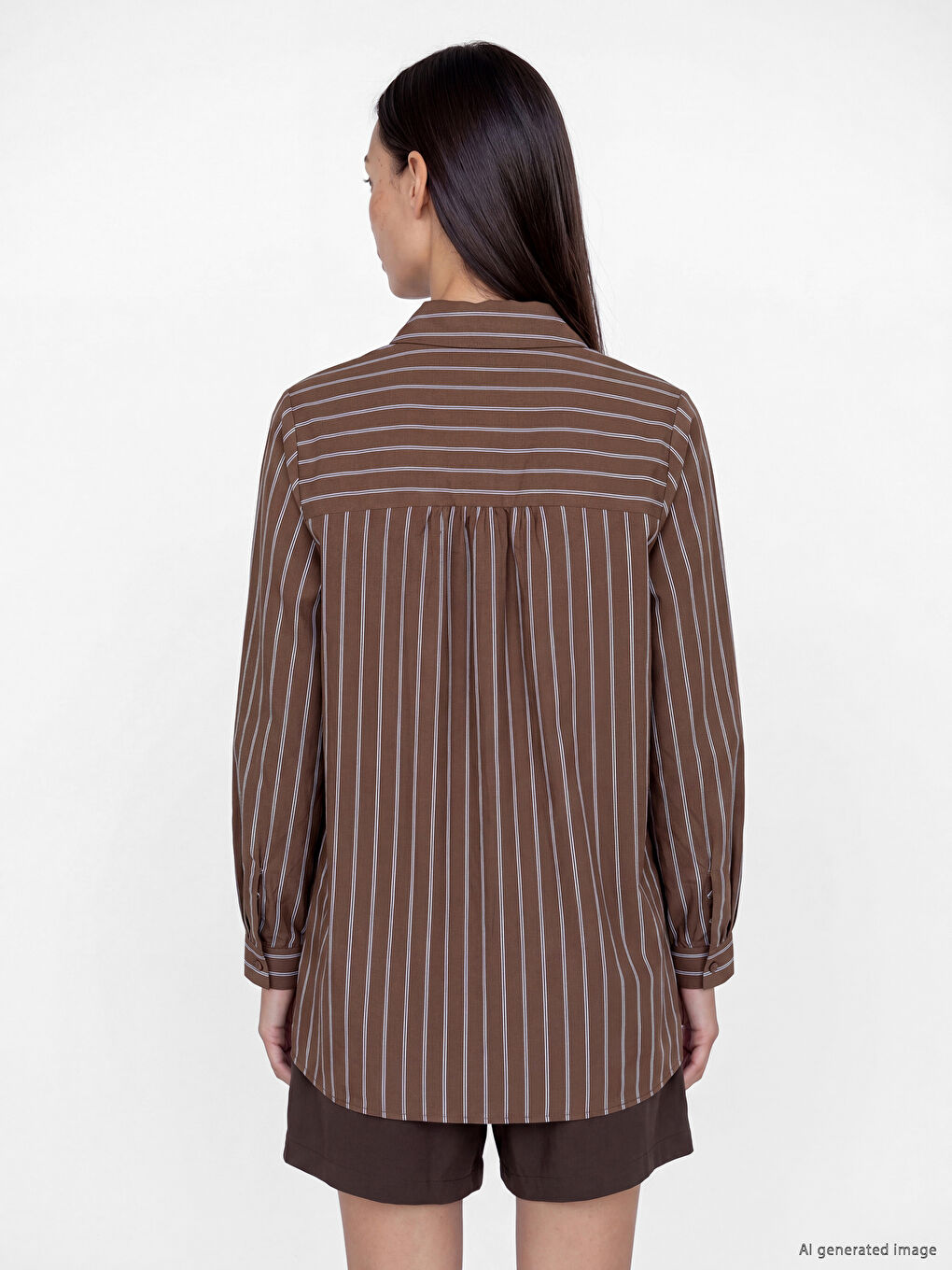 Striped Women's Shirt Tunic-3