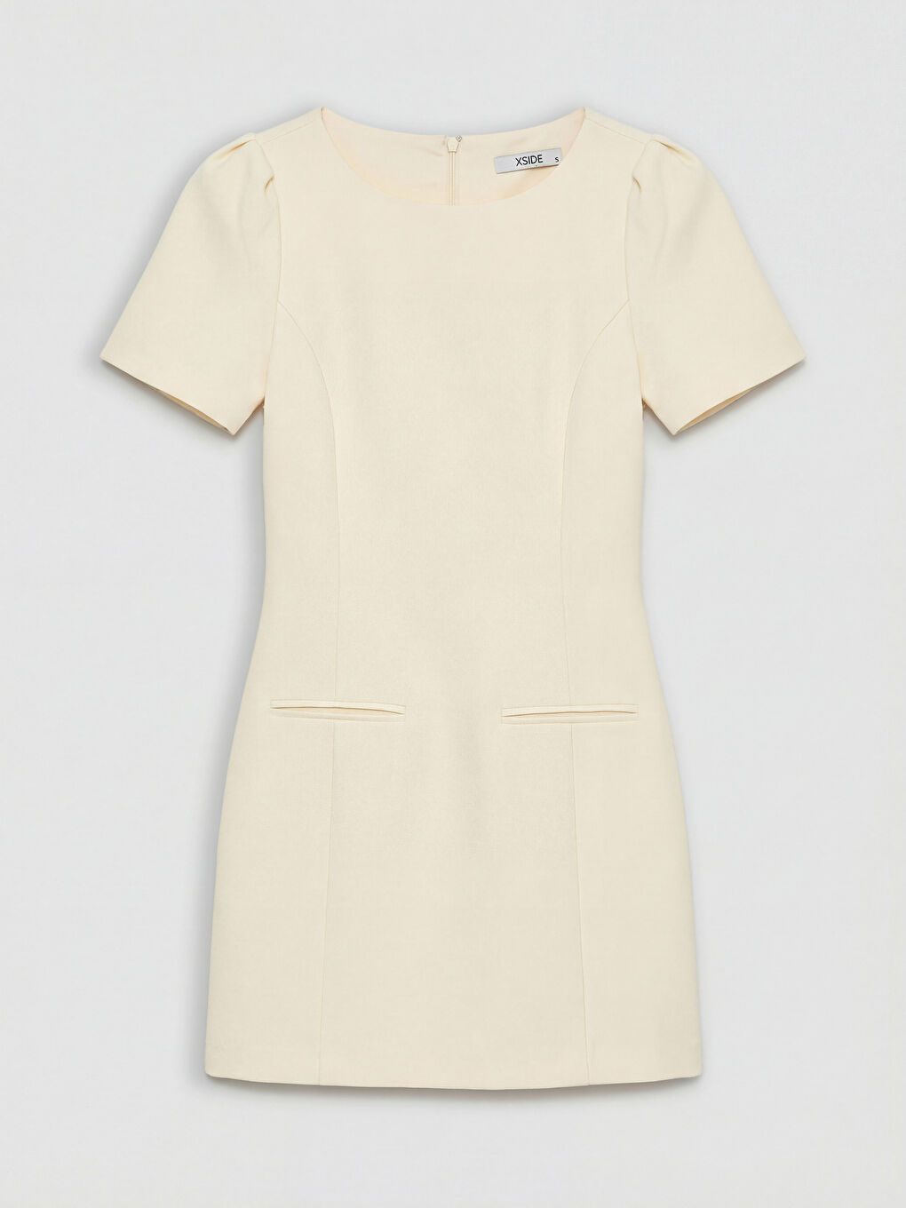 Sarı Karpuz Kollu Mini Elbise