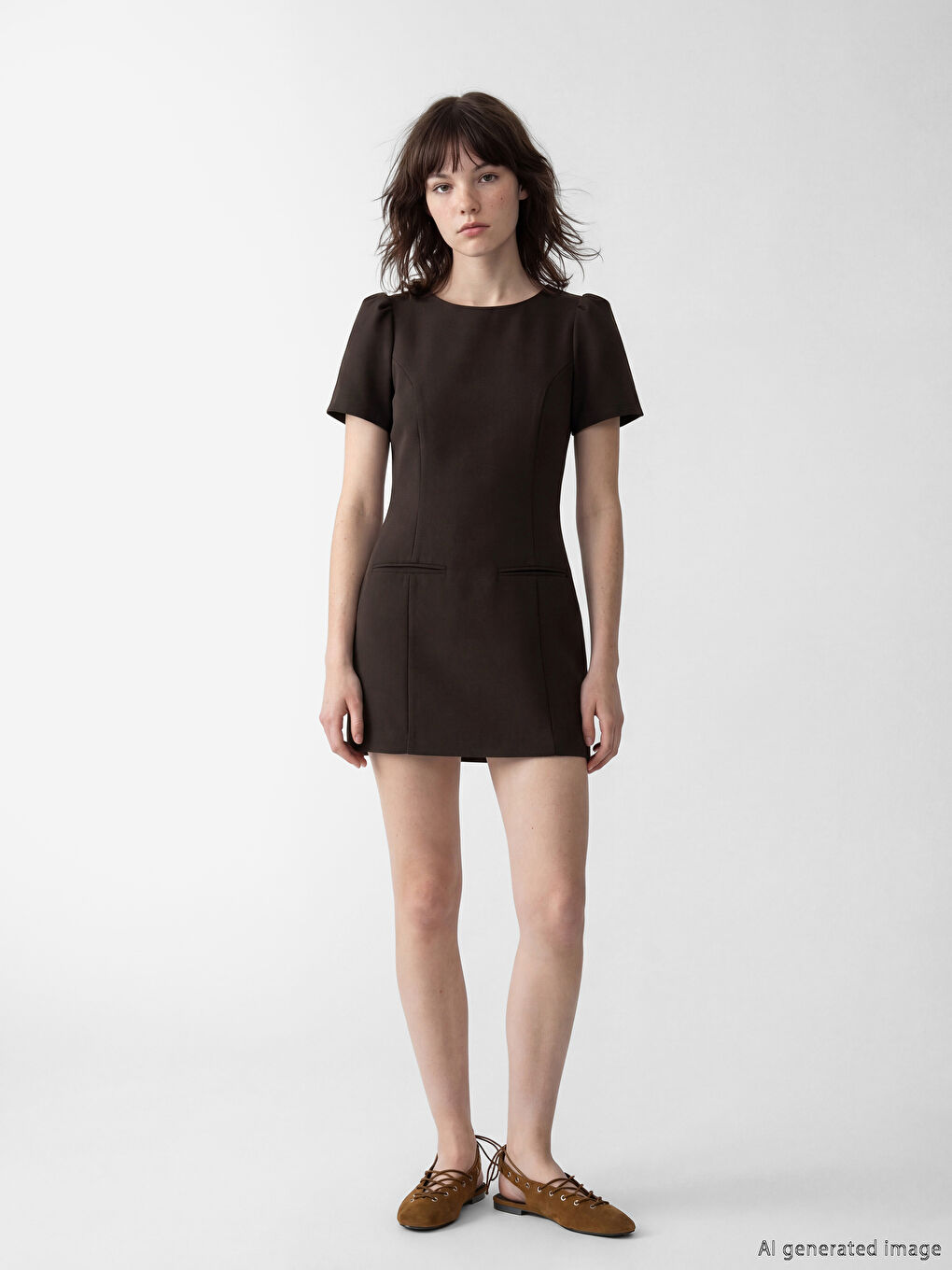 Woman BROWN Dress-1
