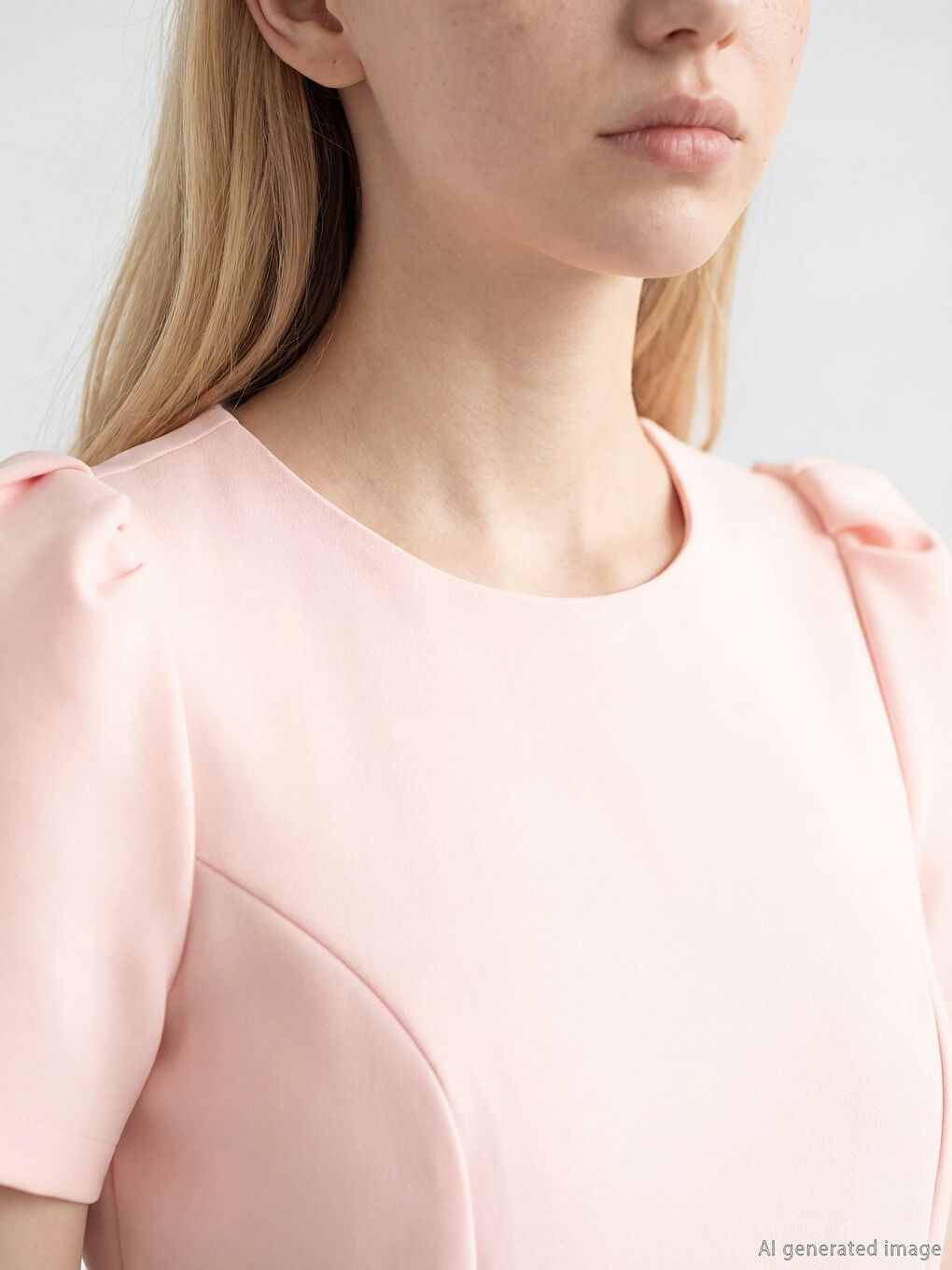 فستان ميني بأكمام منتفخة-2