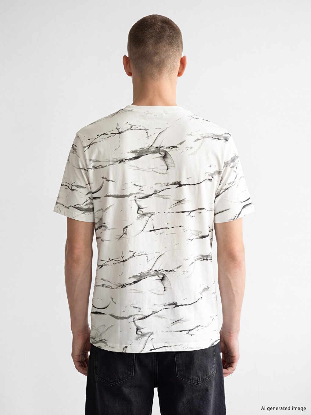 Crew Neck Printed Men's T-shirt-3