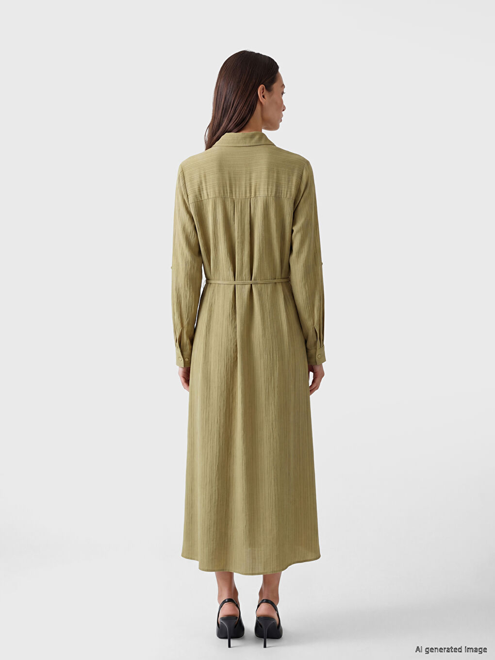 Tunică Cămașă Oversize Seersucker pentru Femei-3