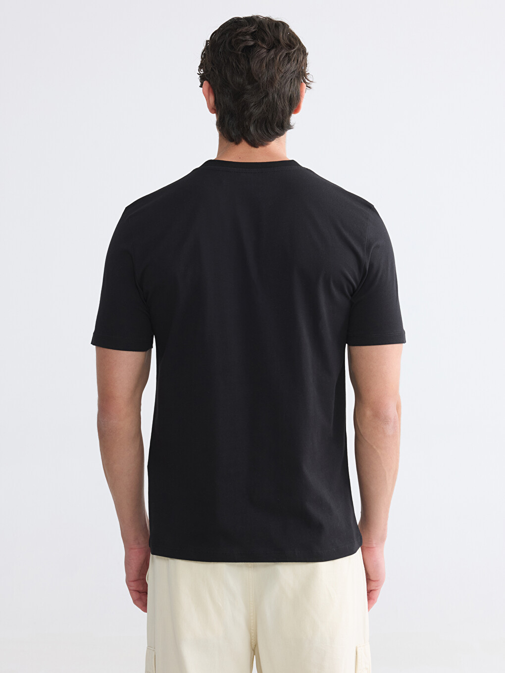 Crew Neck Printed Men's Jersey T-Shirt-3