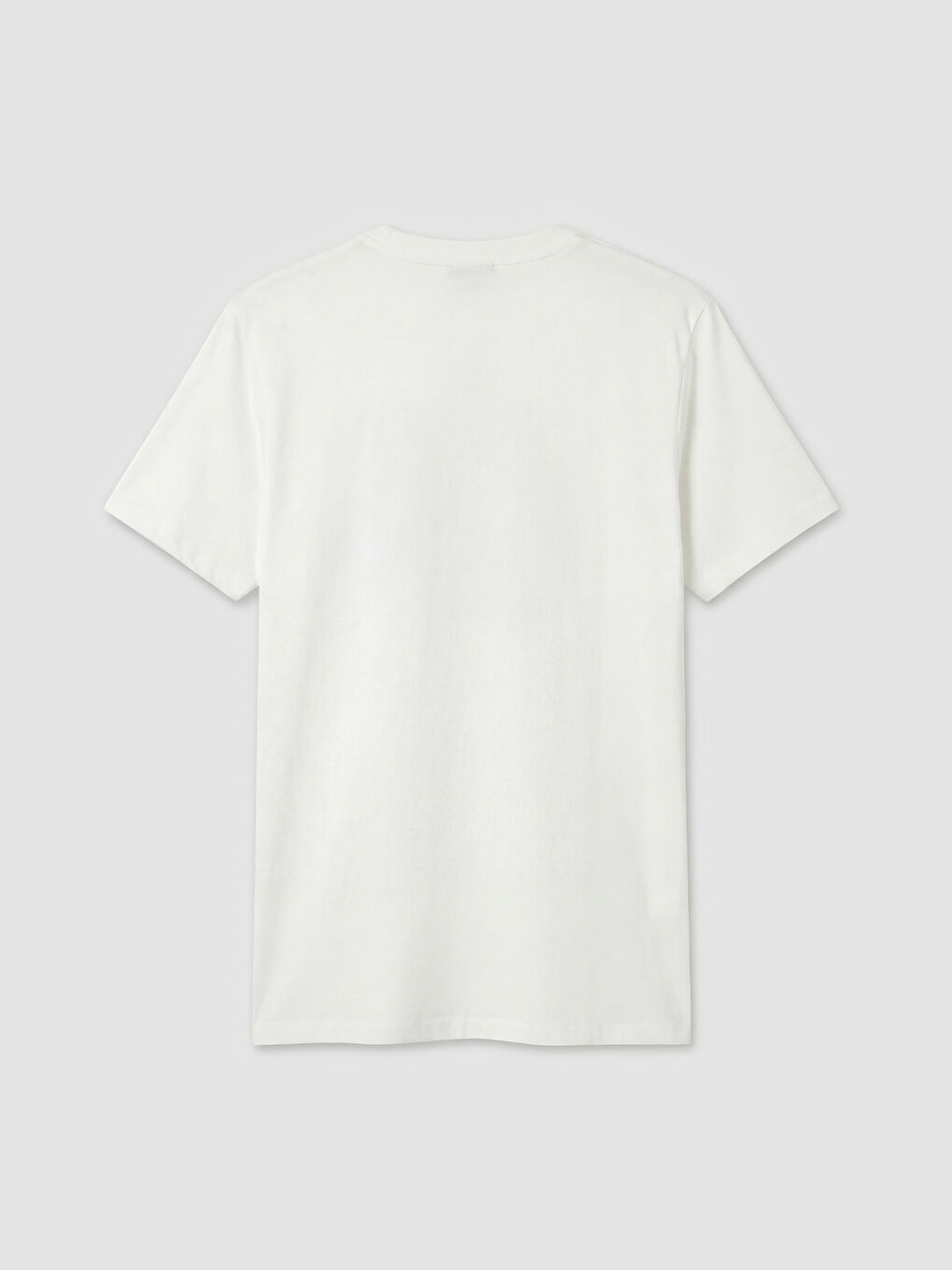 Ekru Bisiklet Yaka Baskılı Erkek Tişört-5