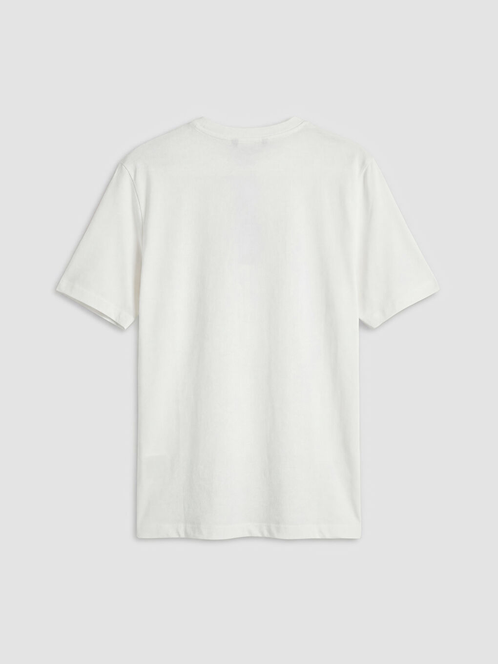 Ekru Bisiklet Yaka Erkek Penye Tişört-1