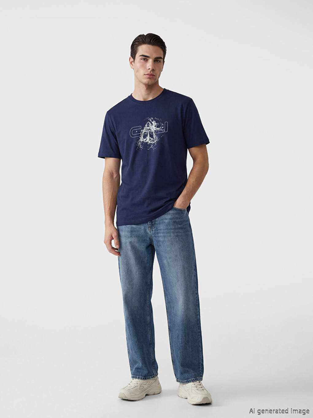 Crew Neck Printed Men's T-Shirt-1