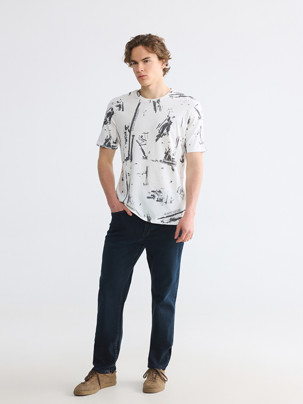 Crew Neck Printed Men's T-Shirt-1