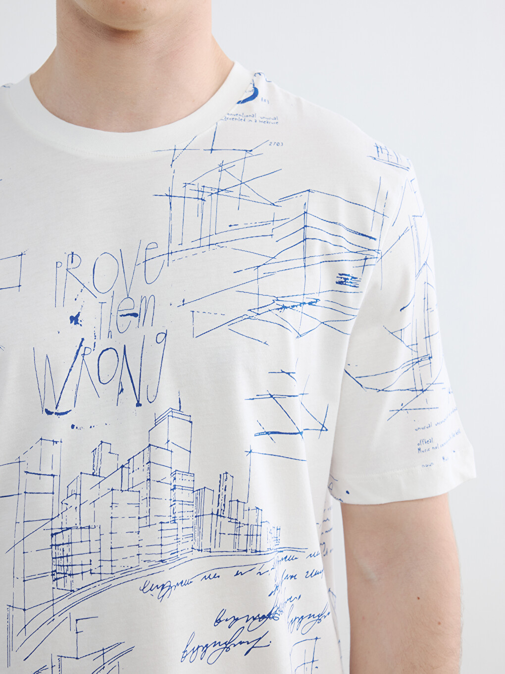 Crew Neck Printed Jersey Men's T-Shirt-4