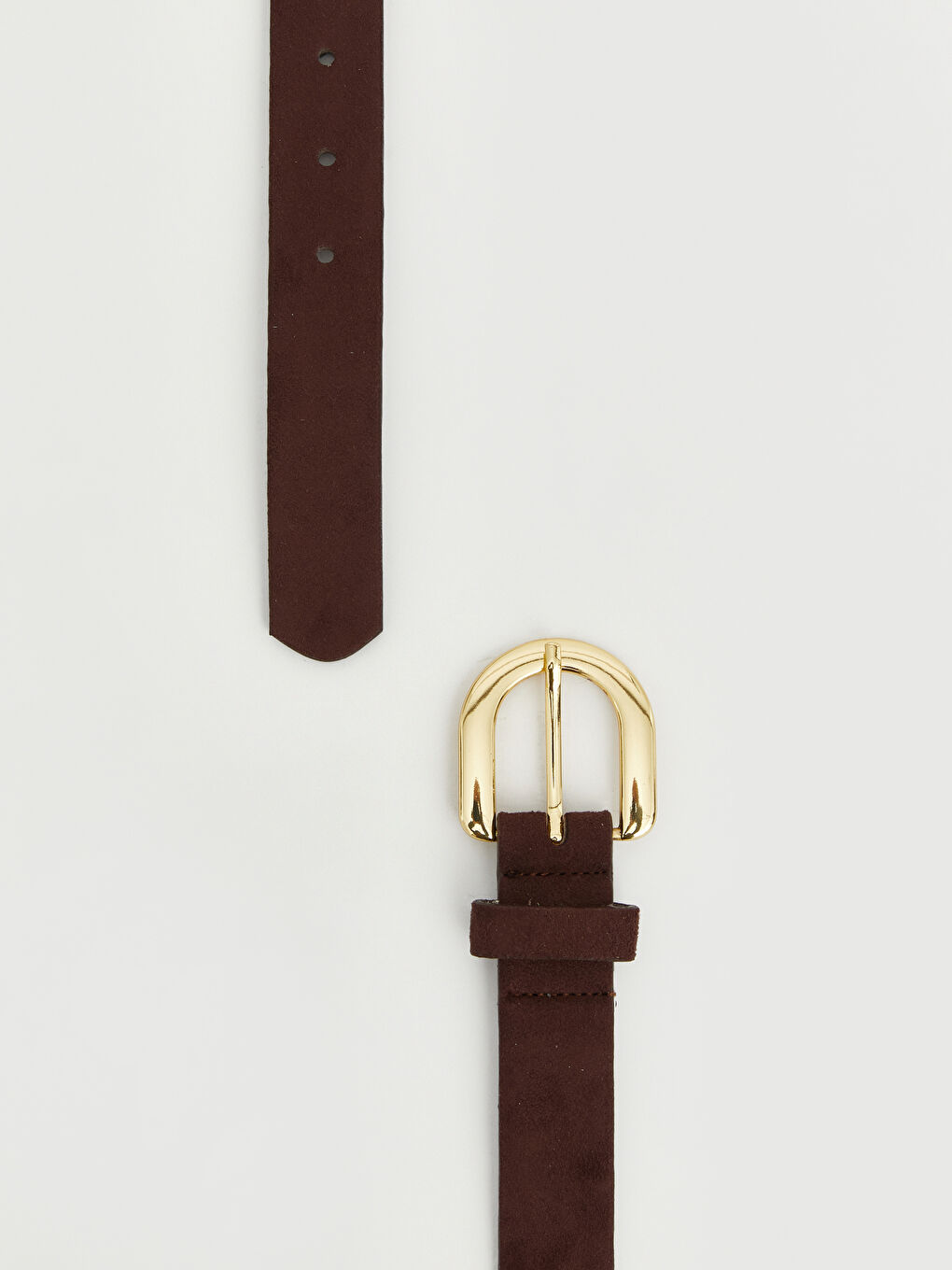 Kahverengi Süet Görünümlü Kız Çocuk Kemer-1