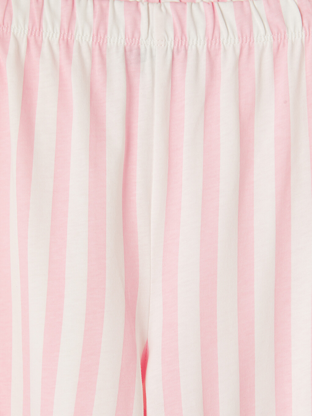 Pembe Bisiklet Yaka Baskılı Kadın Pijama Takımı-6
