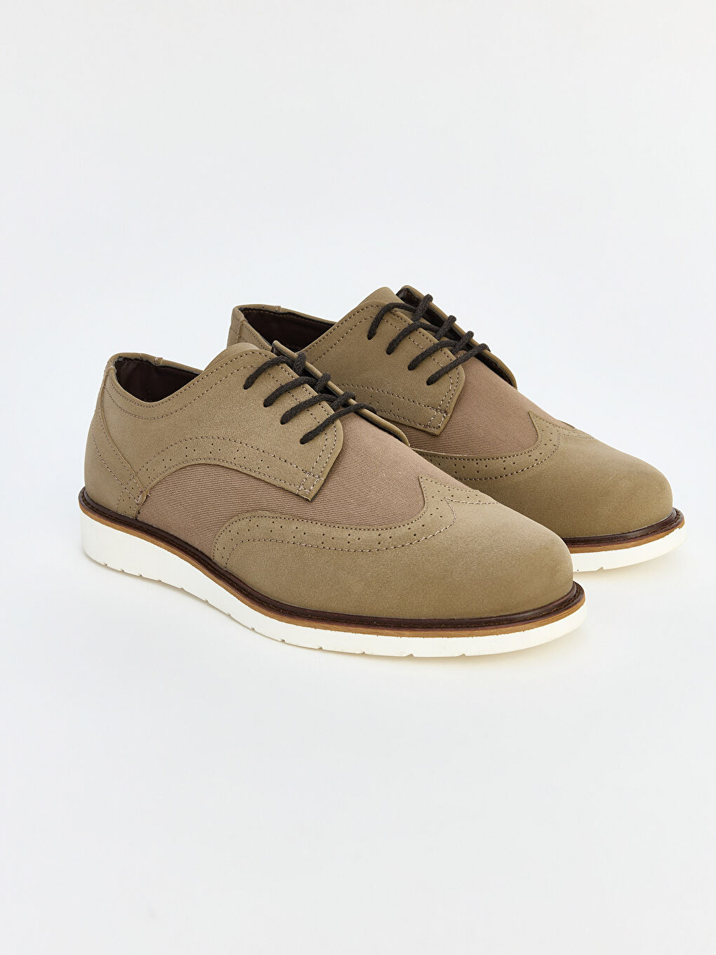 Bej Erkek Bağcıklı Klasik Ayakkabı