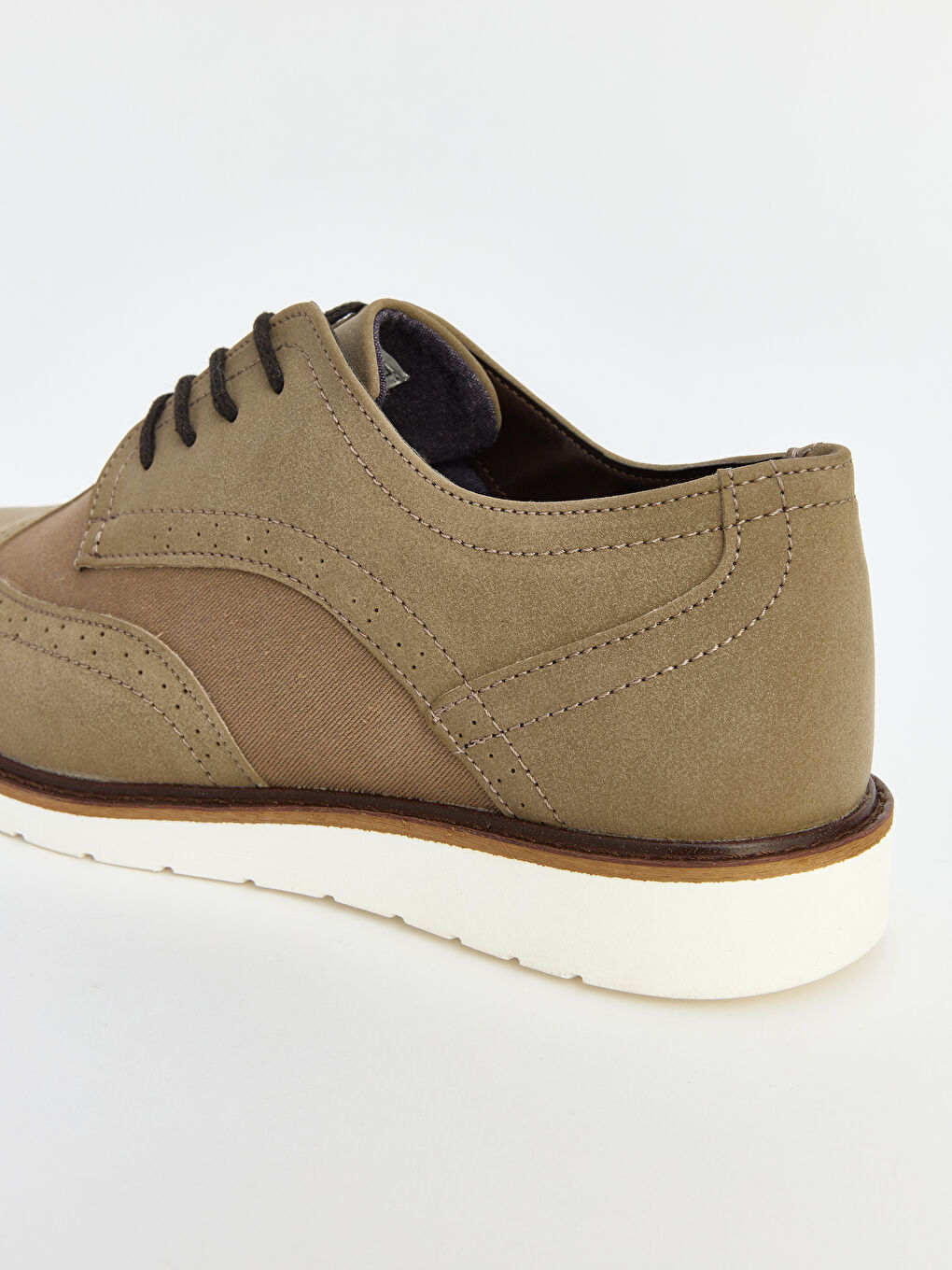 Bej Erkek Bağcıklı Klasik Ayakkabı-4